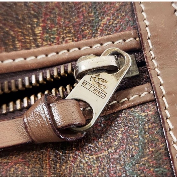 EUC ETRO Paisley Pattern Handbag Mini Boston Squared Rectangular Rare Italian - Picture 9 of 9